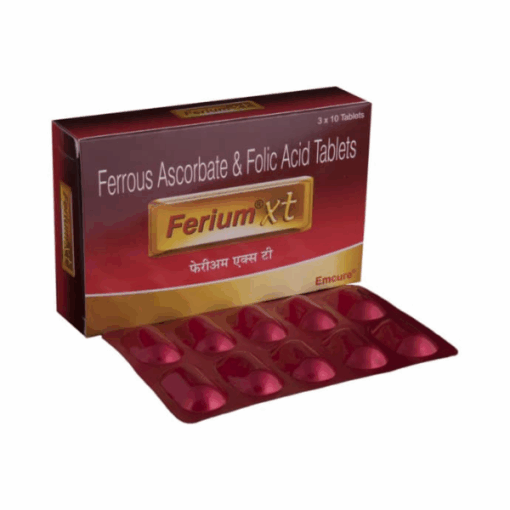 Thuốc điều trị thiếu máu Ferium-XT Emcure (Hộp 1 vỉ x 10 viên)