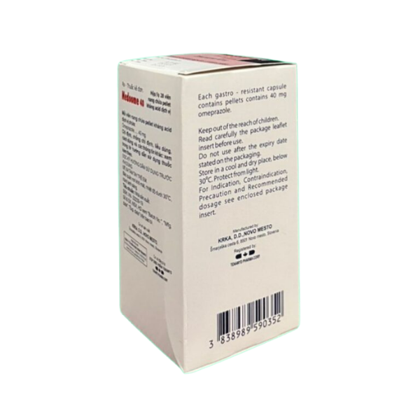 Thuốc điều trị viêm loét dạ dày Medoome 40 KRKA (Hộp 1 lọ 28 viên)