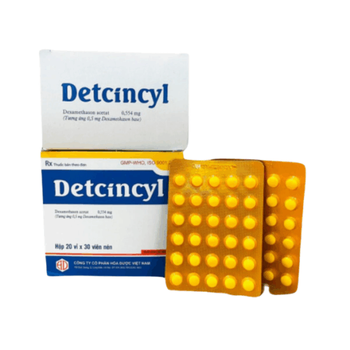 Thuốc kháng viêm Detcincyl Hóa Dược Việt Nam (Hộp 50 vỉ x 15 viên)
