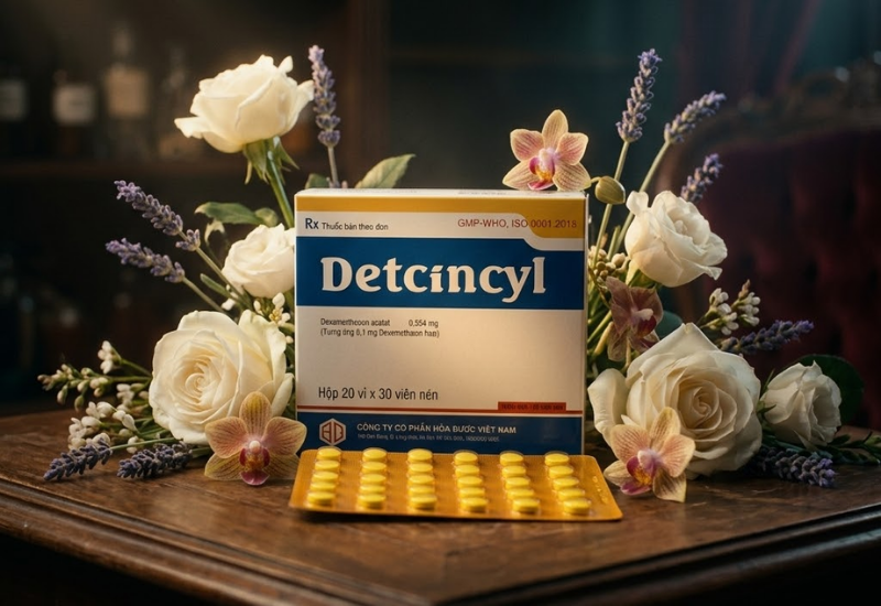 Thuốc kháng viêm Detcincyl Hóa Dược Việt Nam (Hộp 50 vỉ x 15 viên)