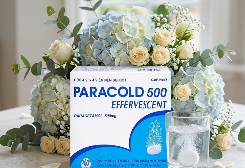 Thuốc giảm đau hạ sốt Paracold 500mg Mekophar (Hộp 16 viên)