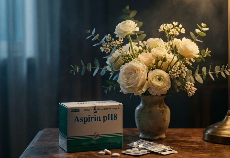 Thuốc giảm đau hạ sốt tim mạch Aspirine pH8 500mg 3M Sante (Hộp 50 viên)