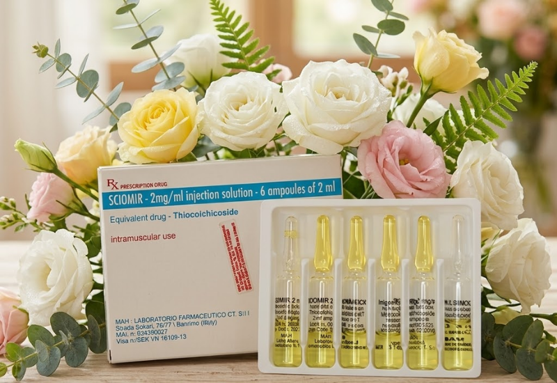 Thuốc giãn cơ Sciomir Medexport (Hộp 6 ống)
