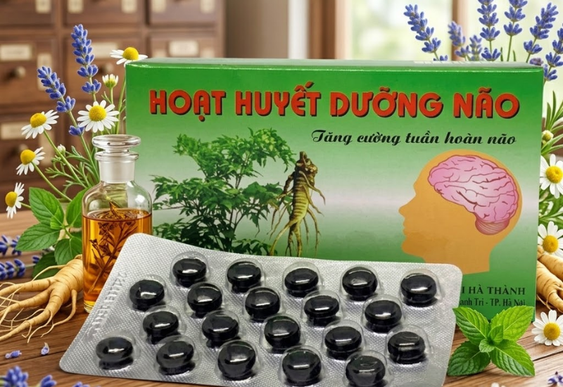 Thuốc hoạt huyết dưỡng não Hoạt huyết dưỡng não Hà Thành (Hộp 5 vỉ x 20 viên)