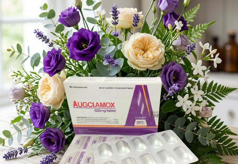 Thuốc kháng sinh Augclamox 625 Dược Hà Tây (Hộp 1 túi x 2 vỉ x 7 viên)