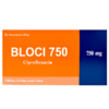 Thuốc kháng sinh điều trị nhiễm khuẩn Bloci 750 Bluepharma (Hộp 2 vỉ x 8 viên)