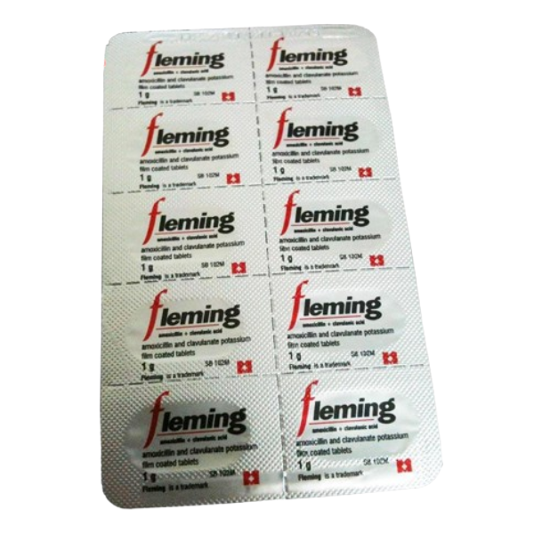 Thuốc kháng sinh Fleming 1g Medreich (Hộp 2 vỉ x 7 viên)