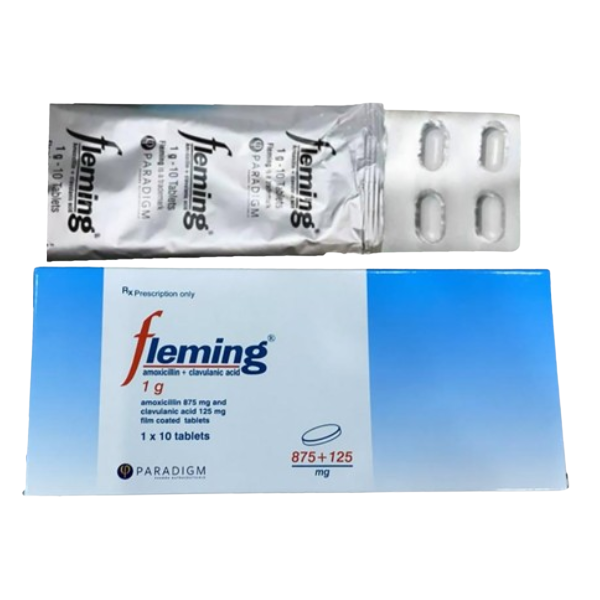 Thuốc kháng sinh Fleming 1g Medreich (Hộp 2 vỉ x 7 viên)