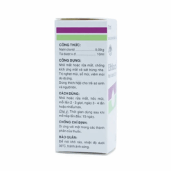 Thuốc nhỏ mắt mũi Efticol Natri Clorid 0.9% (Hộp 1 chai 10ml)