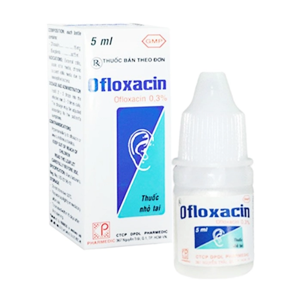 Thuốc nhỏ mắt tai Ofloxacin 0,3% Pharmedic (Hộp 1 lọ x 5ml)