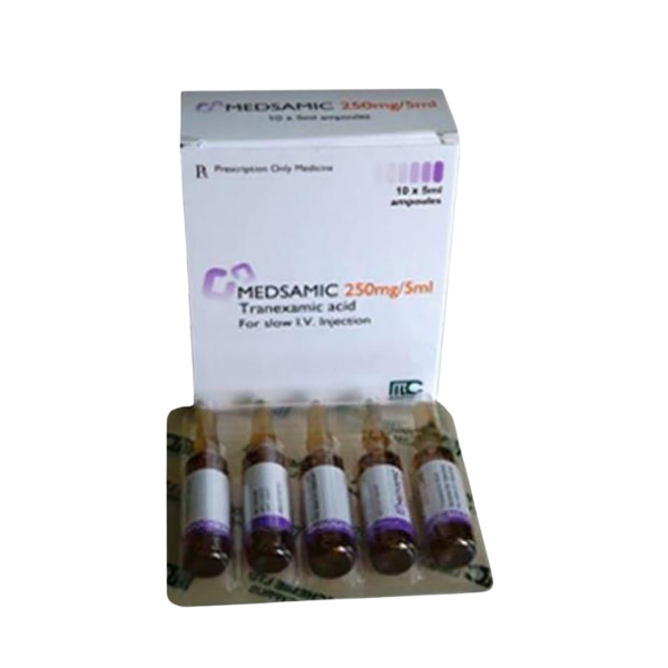 Thuốc tiêm cầm máu Medsamic 500mg/5ml Medochemie (Hộp 5 ống)