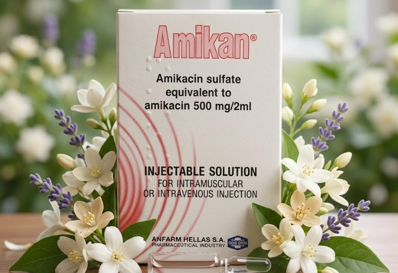 Thuốc tiêm điều trị nhiễm khuẩn Amikan Esseti (Hộp 1 ống x 4ml)