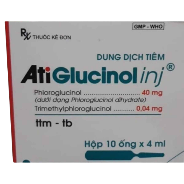 Thuốc tiêm giảm đau Atiglucinol inj An Thiên (Hộp 10 ống x 4ml)