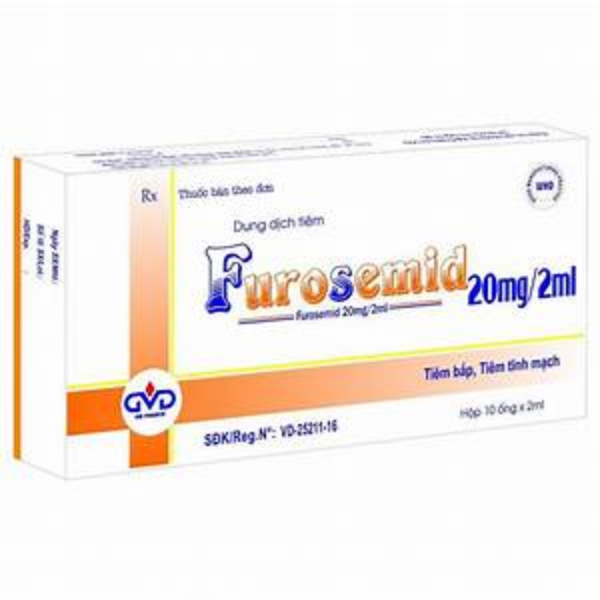 Thuốc tiêm lợi tiểu Furosemid Minh Dân (Hộp 10 ống x 2ml)