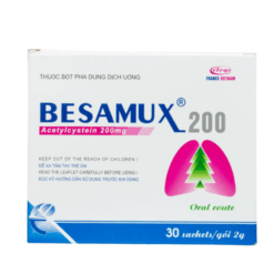 Thuốc tiêu nhầy Besamux 200 Eloge France (Hộp 30 gói x 2g)