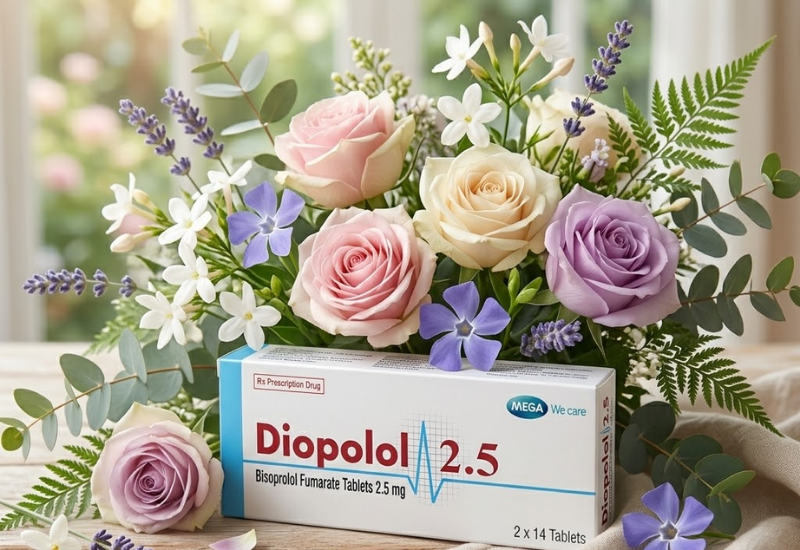 Thuốc tim mạch điều trị tăng huyết áp Diopolol 2.5 Chanelle Medical (Hộp 2 vỉ x 14 viên)
