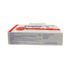 Thuốc trị chóng mặt Vinphastu 25mg Vinphaco (Hộp 50 vỉ x 25 viên)