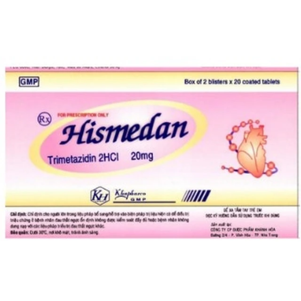 Thuốc trị đau thắt ngực Hismedan 20mg Khapharco (Hộp 2 vỉ x 30 viên)