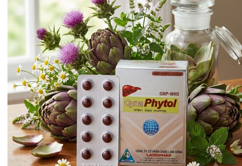 Thuốc trị gan mật Cynaphytol Ladophar (Hộp 5 vỉ x 10 viên)