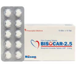 Thuốc trị tăng huyết áp Bisocar 2.5 Rusan Pharm (Hộp 10 vỉ x 10 viên)