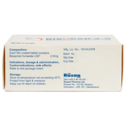 Thuốc trị tăng huyết áp Bisocar 2.5 Rusan Pharm (Hộp 10 vỉ x 10 viên)