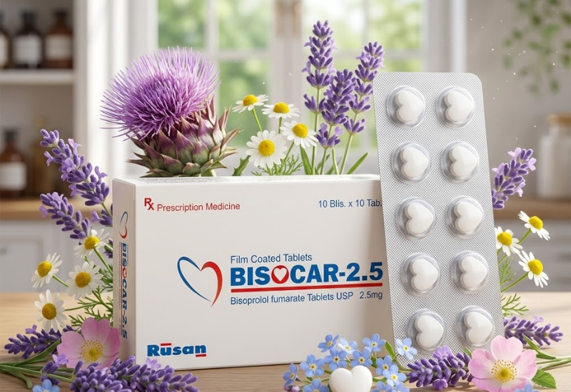Thuốc trị tăng huyết áp Bisocar 2.5 Rusan Pharm (Hộp 10 vỉ x 10 viên)