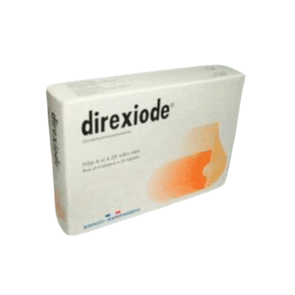 Thuốc trị tiêu chảy nhiễm amip Direxiode 210mg Sanofi-Synthelabo (Hộp 100 viên)