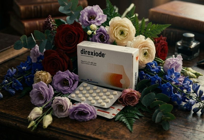 Thuốc trị tiêu chảy nhiễm amip Direxiode 210mg Sanofi-Synthelabo (Hộp 100 viên)