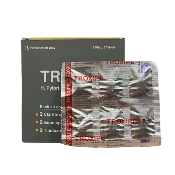 Thuốc trị viêm loét dạ dày Troxipe Yeva Therapeutics (Hộp 7 vỉ x 6 viên)