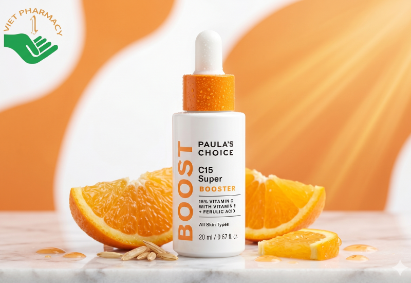 Tinh chất 15% Vitamin C C15 Super Booster Paula's Choice làm sáng da, mờ thâm nám và giảm nếp nhăn (Chai 20ml)