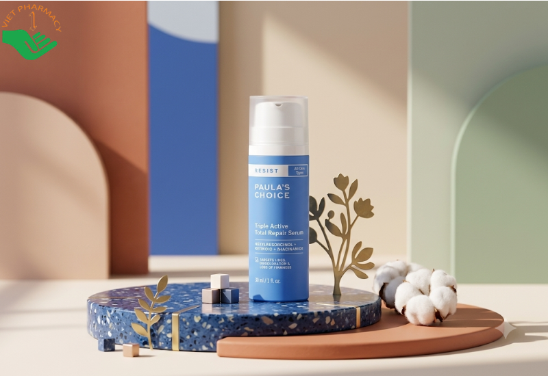 Tinh chất 3 tác động chống lão hóa Resist Triple Active Total Repair Serum Paula's Choice giúp mờ thâm nám, giảm nếp nhăn và săn chắc da (Chai 30ml)