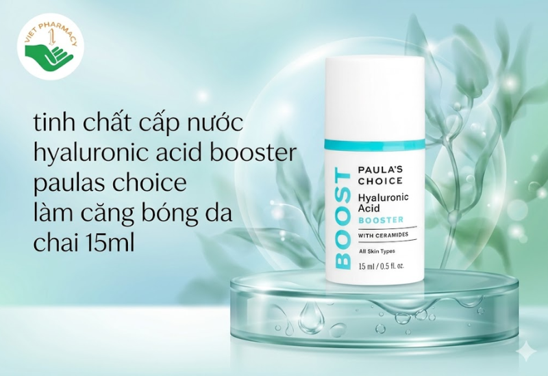 Tinh chất cấp nước Hyaluronic Acid Booster Paula's Choice làm căng bóng da (Chai 15ml)