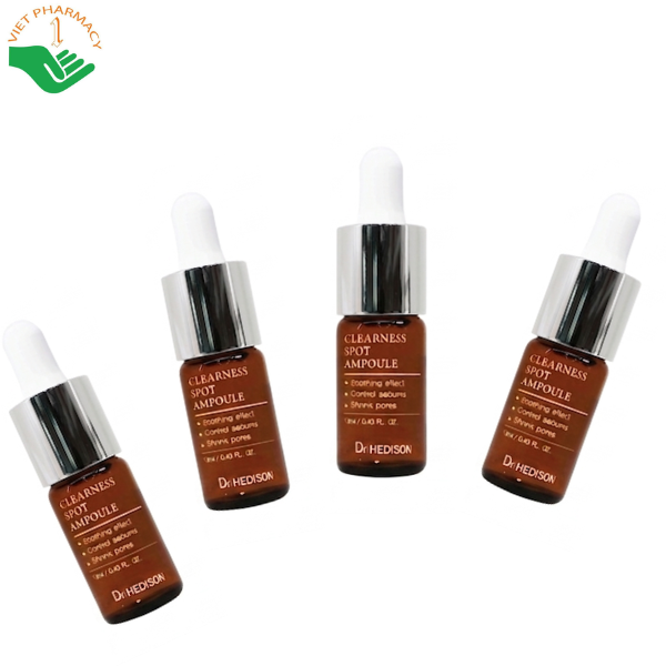Tinh chất Clearness Spot Ampoule Dr.Hedison hỗ trợ giảm mụn và làm sạch lỗ chân lông (Hộp 6 lọ)
