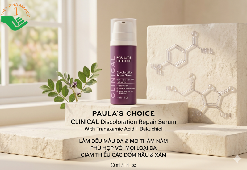 Tinh chất Clinical Discoloration Repair Serum Paula's Choice làm mờ thâm nám và sáng da (Chai 30ml)