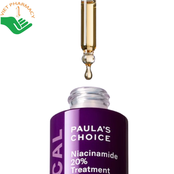 Tinh Chất Clinical Niacinamide 20% Treatment Paula's Choice giúp thu nhỏ lỗ chân lông to và làm sáng mịn bề mặt da (Chai 20ml)