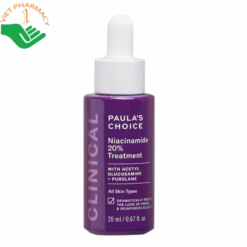 Tinh Chất Clinical Niacinamide 20% Treatment Paula's Choice giúp thu nhỏ lỗ chân lông to và làm sáng mịn bề mặt da (Chai 20ml)