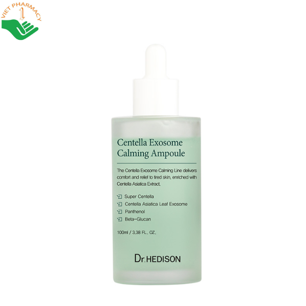 Tinh chất dưỡng làm dịu da Centella Exosome Calming ampoule Dr.Hedison cấp ẩm và giảm mẩn đỏ (Chai 100ml)