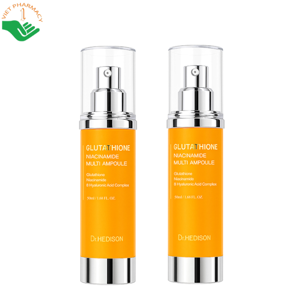 Tinh chất Glutathione Niacinamide Multi Ampoule Dr.Hedison hỗ trợ sáng mịn và săn chắc da (Chai 50ml)