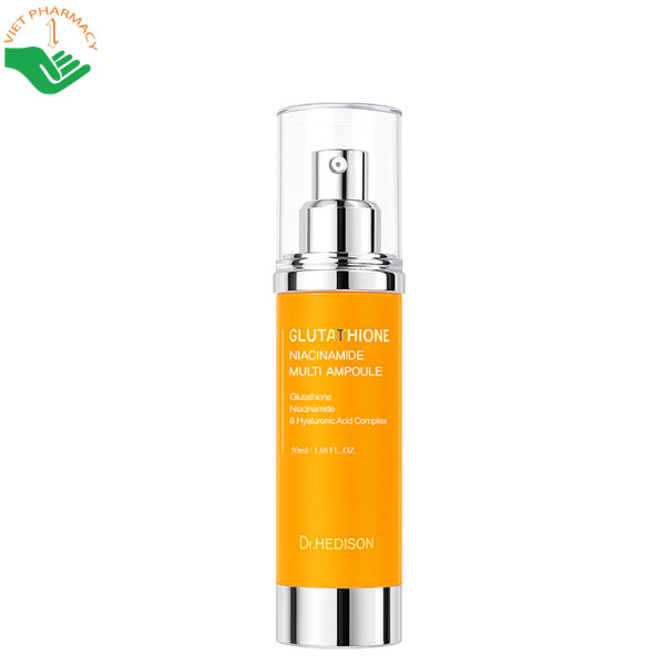 Tinh chất Glutathione Niacinamide Multi Ampoule Dr.Hedison hỗ trợ sáng mịn và săn chắc da (Chai 50ml)