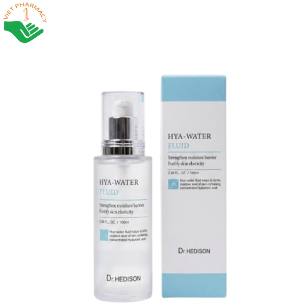 Tinh chất Hya Water Fluid Dr.Hedison dưỡng ẩm và làm chậm quá trình lão hóa (Chai 50ml)