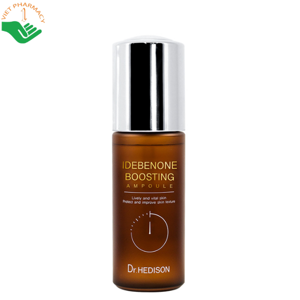 Tinh chất Idebenone Boosting Ampoule Dr.Hedison giúp tăng độ đàn hồi và cải thiện bức tường bảo vệ làn da (Chai 50ml)