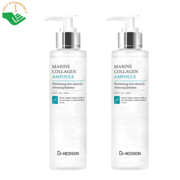 Tinh chất Marine Collagen Ampoule Dr.Hedison tăng độ đàn hồi và làm mờ các nếp nhăn li ti (Chai 200ml)