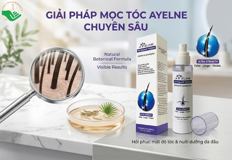 Tinh chất mọc tóc Hair Regrowth Treatment Aveline kích thích mọc tóc và giảm rụng tóc (Chai 120ml)