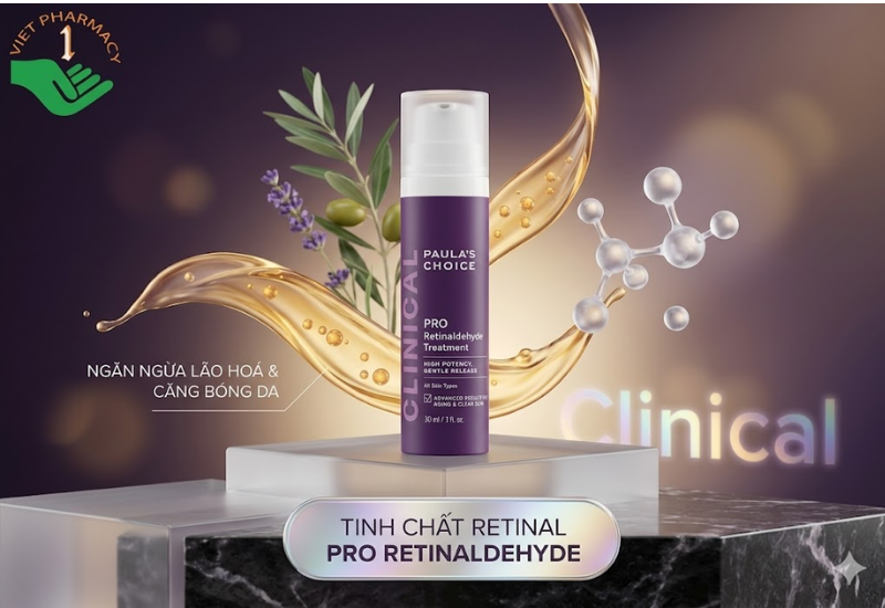 Tinh chất Retinal PRO Retinaldehyde Treatment Paula's Choice ngăn ngừa lão hóa và căng bóng da mặt (Chai 30ml)