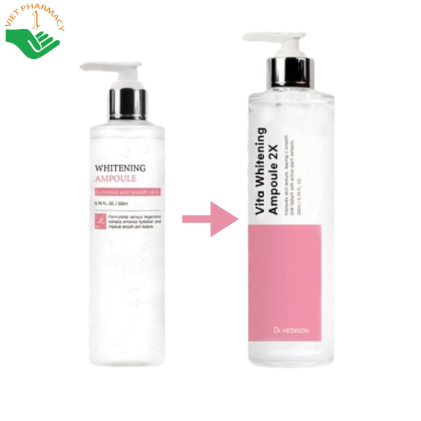 Tinh chất Whitening Ampoule Dr.Hedison dưỡng sáng và hỗ trợ chống lão hóa (Chai 200ml)