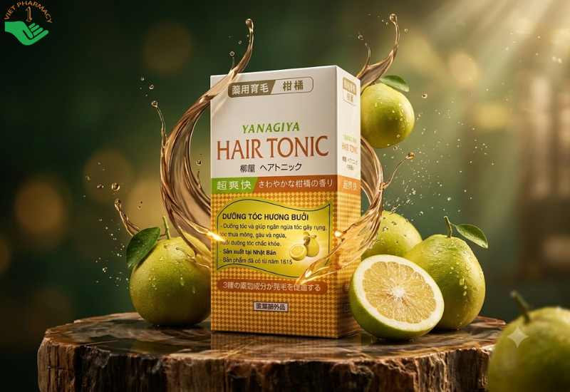 Tinh dầu bưởi Hair Tonic Yanagiya ngăn ngừa gãy rụng tóc, nuôi dưỡng da đầu (Chai 240ml)