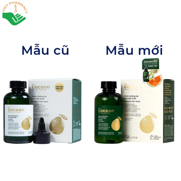 Tinh dầu bưởi Pomelo Hair Tonic Cocoon giúp giảm gãy rụng và kích thích mọc tóc (Chai 140ml)