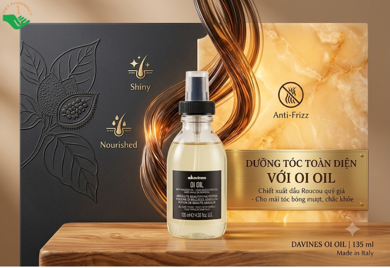Tinh dầu dưỡng tóc Oi Oil Davines giảm tình trạng xù rối và tăng độ bóng cho tóc (Chai 135ml)