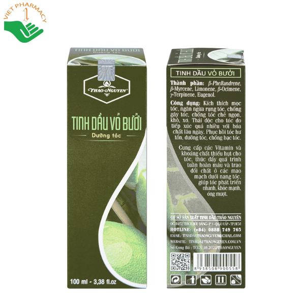 Tinh dầu vỏ bưởi High Quality Thảo Nguyên chống gãy rụng và chăm sóc tóc khô xơ (Chai 100ml)