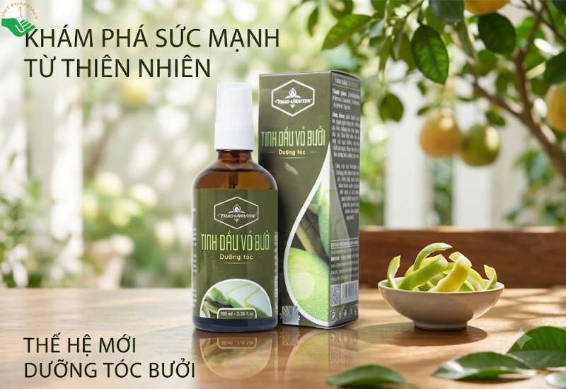 Tinh dầu vỏ bưởi High Quality Thảo Nguyên chống gãy rụng và chăm sóc tóc khô xơ (Chai 100ml)
